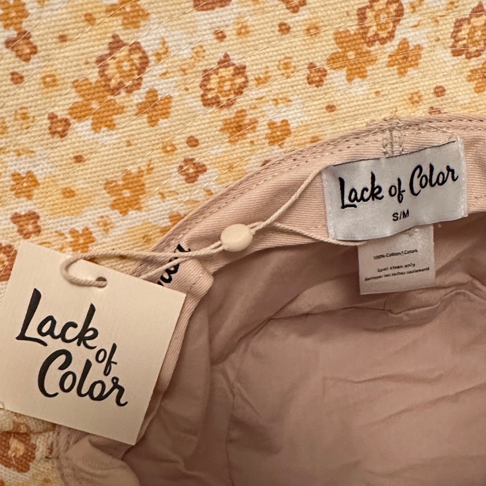 Lack Of Color Cream & Mustard Floral Sun Bucket Hat - Picture 2 of 4
